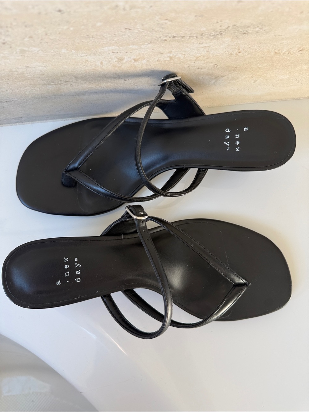 a new day Black Strappy Mid-Kitten Heel Sandals - Picture 4 of 4
